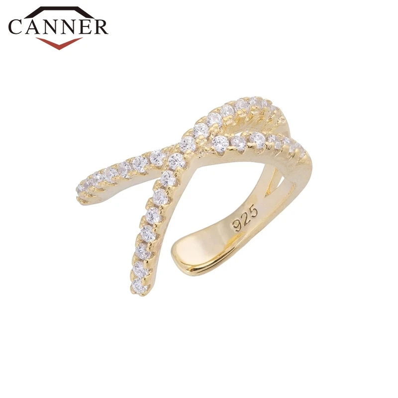 style 3 gold 925 пробы Серебряная Ушная манжета для женщин 1 шт. очаровательный циркониевый зажим на сережках золотые серьги без пирсинга серьги ювелирные изделия - Окраска металла: style 3 gold