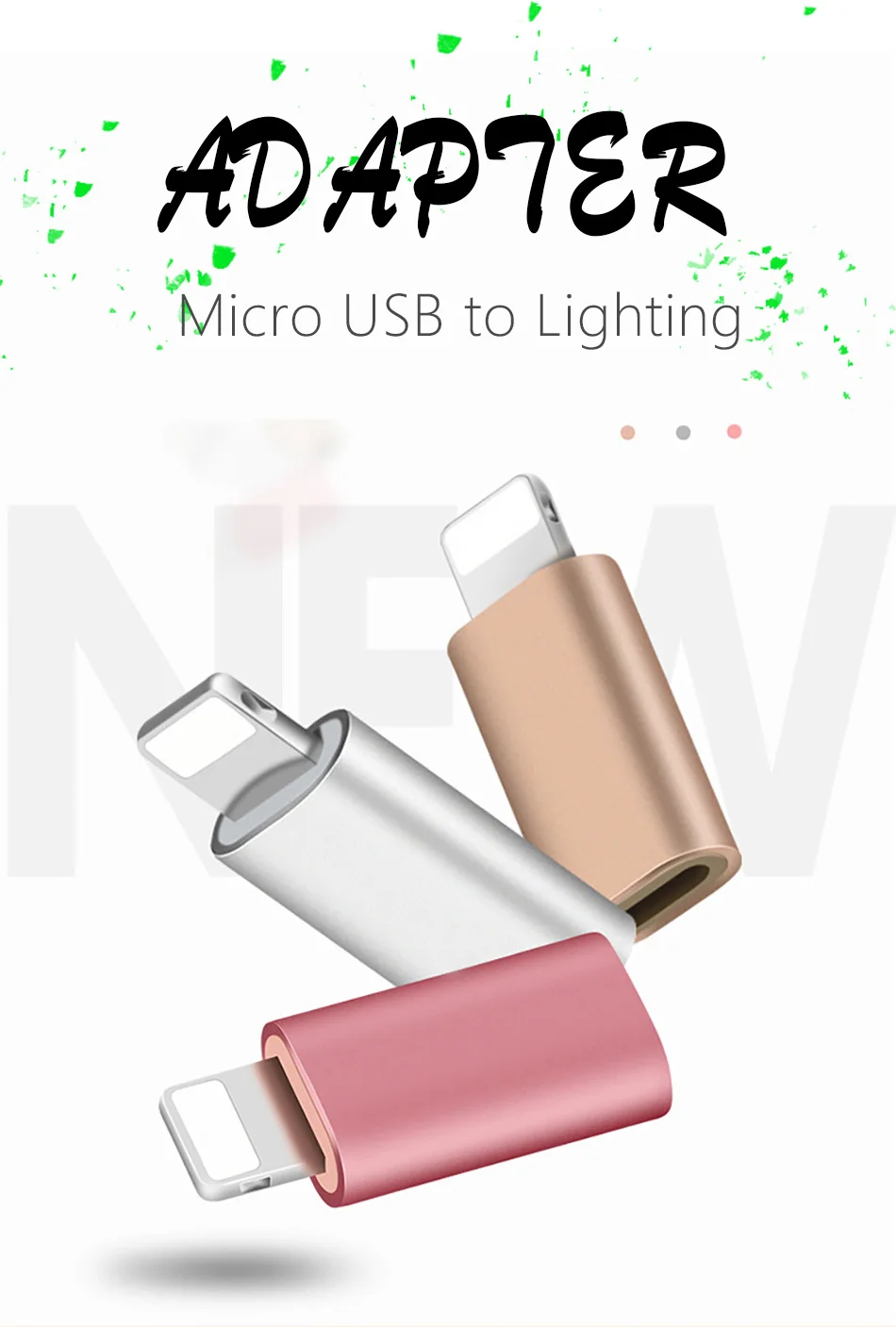 !ACCEZZ 5PC Mini Micro USB To Lighting For Apple Adapter For iphone X XS XR 6S 7 5S Plus PC Data Charging OTG Converter For ipad (1)
