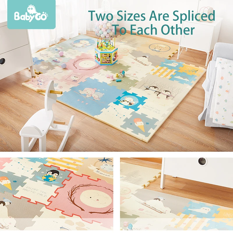 BabyGo Puzzle Детский игровой коврик XPE пена водонепроницаемый 2 см утолщенный Детский ковер ползающий коврик для гостиной подвижный напольный коврик