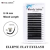 Wendy 10pcs Ellipse Flat Lashes Wholesale Individual Lashes Split-tips Eyelash Extension Soft Natural Flat Lash Makeup Supplies 6