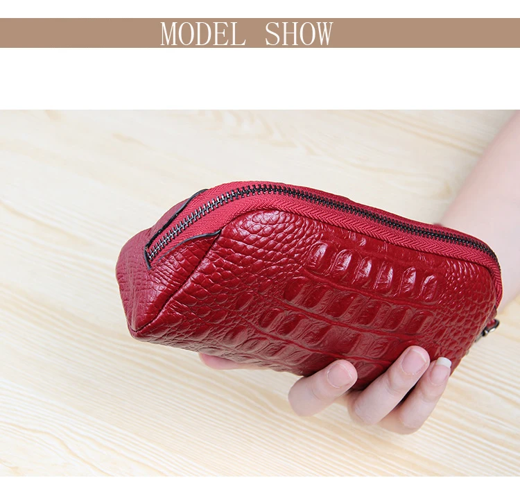 Women Wallets Long Fashion Alligator Pattern Zipper Clutch Bag New Mobile Phone Bag Genuine Leather Coin Purse Lady Wallet