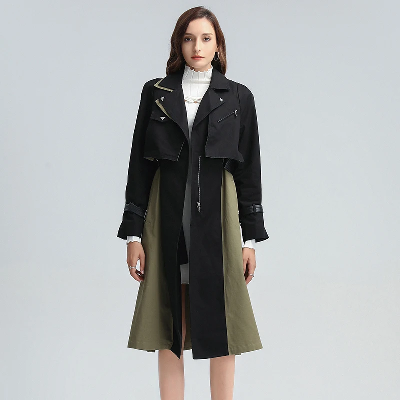 TWOTWINSTYLE Patchwork Hit Color Windbreaker For