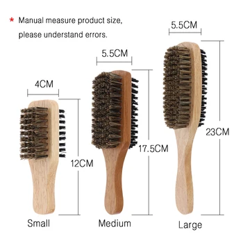 

Mens Natural Wooden Wave Brush for Male. Styling Beard Hairbrush for Short,Long,Thick,Curly,Wavy Hair Boar Bristle Hair Brush