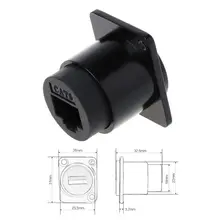 D-type модуль RJ45 розетка кабель женский сигнальный разъем Cat6 панель крепление сети Ethernet расширение Интерфейс адаптер H37E