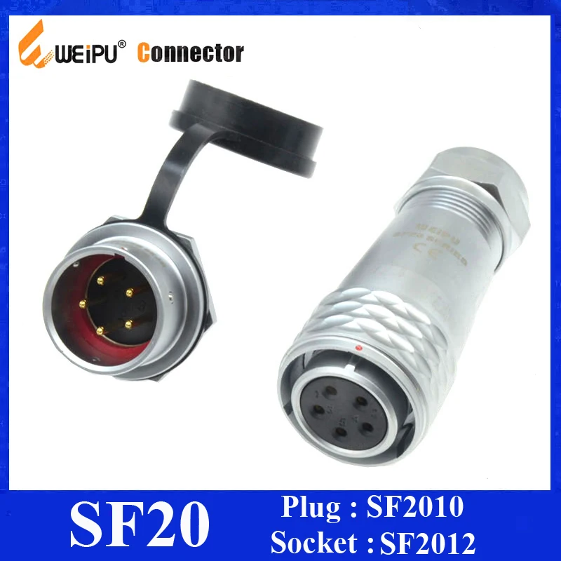 Оригинальные Weipu SF20 IP67 2 3 4 5 6 7 9 12-контактный разъем SF2010/S женский кабель