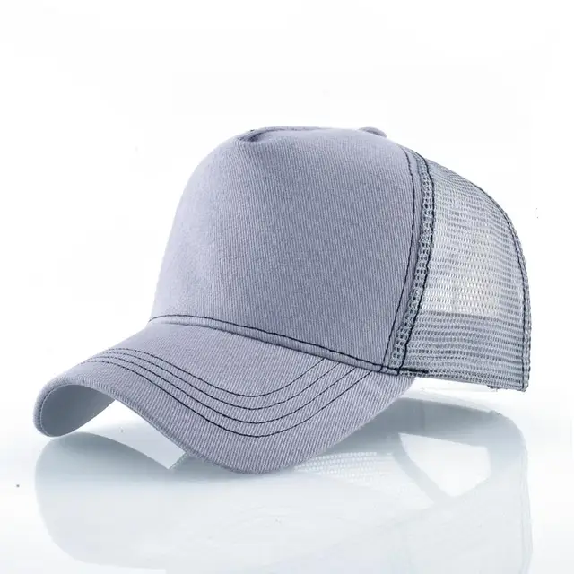 Fashion Animals Embroidery Baseball Caps Men Women Snapback Hip Hop Hat Summer Breathable Mesh Sun Gorras Unisex Streetwear Bone Gray