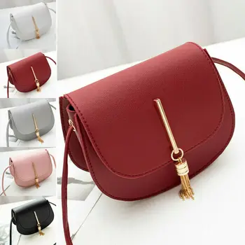 

Plush Backpack Women's Pu Leather Crossbody One Shoulder Messenger Bag Lady Girl Shopping Tassel Messenger Bag