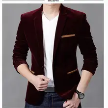 Новое поступление роскошный мужской блейзер весенний модный брендовый качественный хлопковый приталенный мужской костюм Terno Masculino мужской блейзер