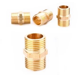 

Brass Pipe Hex Nipple Fitting Quick Adapter 1/8" 1/4" 3/8" 1/2" 3/4" 1" BSP Male Thread Water Oil and Gas Connector