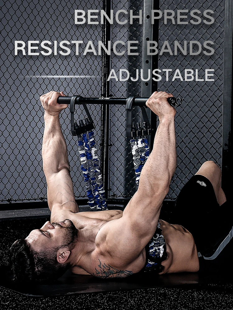PROD 1005002707901335 INNSTAR Bench Press Resistance Bands Set Squat
Elastic Band Chest Expander Muscle Training Belt Sport Home Gym Fitness
Equipment