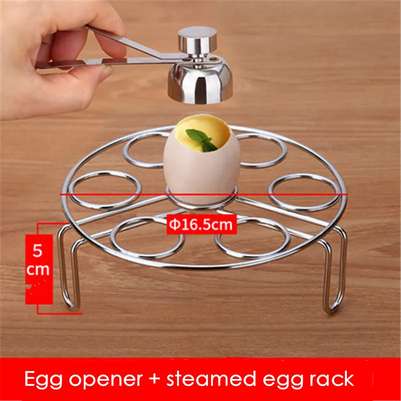 NS23 Egg opener set Стучка яичная скорлупа открывалка для яиц 304 нержавеющая сталь домашний кухонный паровой ящик для яиц яичная открытая яичная скорлупа Креативные кухонные инструменты NS23 - Color: NS23 Egg opener set