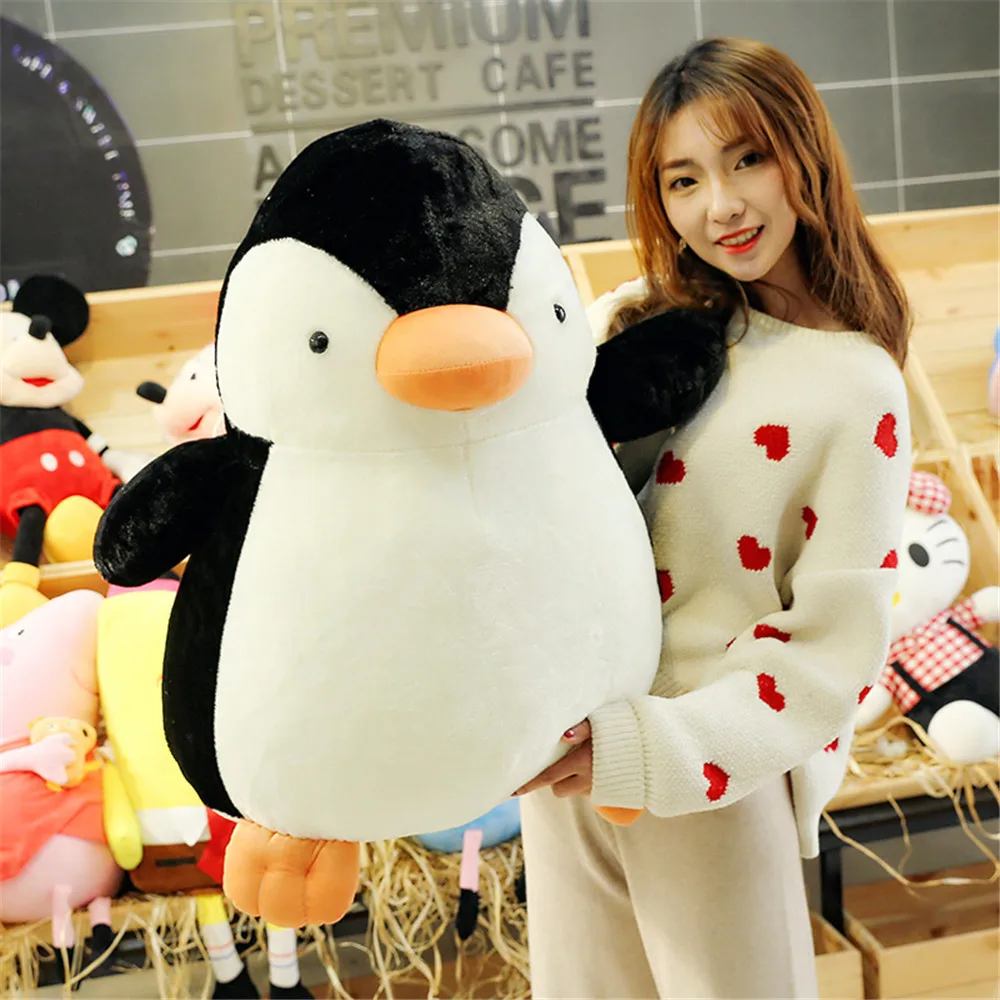 Fancytrader 2020 nuovo 26 ''simpatico peluche grande pinguino grasso  morbido pinguino polare bambola animale che abbraccia cuscino decorazione  della casa 65cm _ - AliExpress Mobile