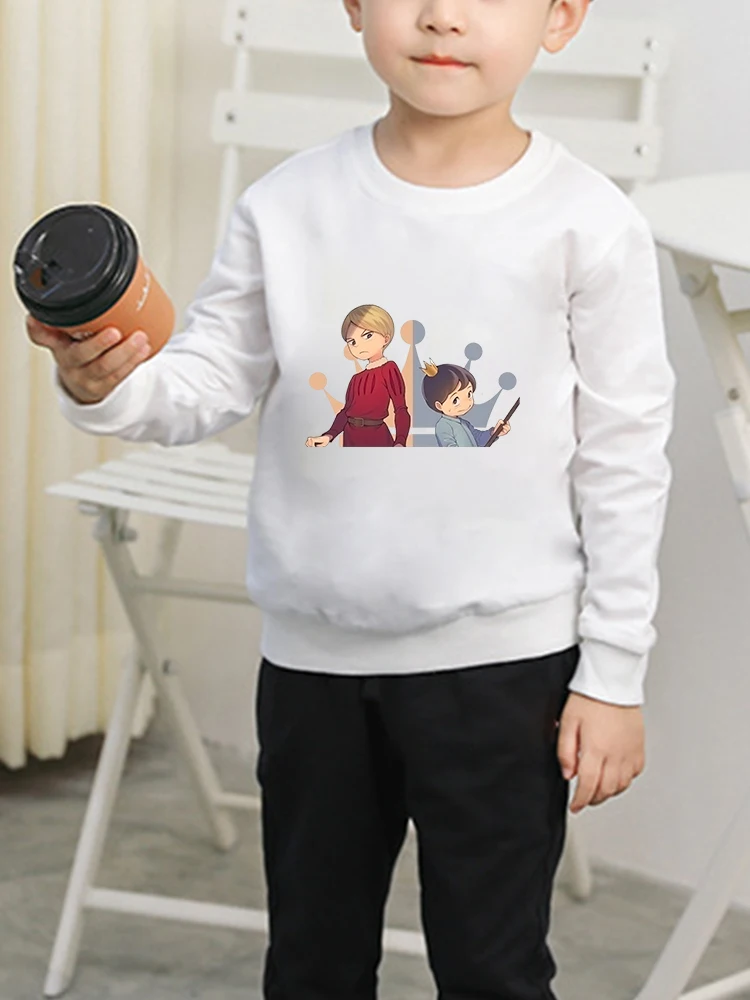 children's anime hoodie Children Outwear New Anime Ranking of Kings Hoodies Streetwear Baby Girls Winter Sweatshirts Kids Clothes for Boys Loose Costume children's hoodie