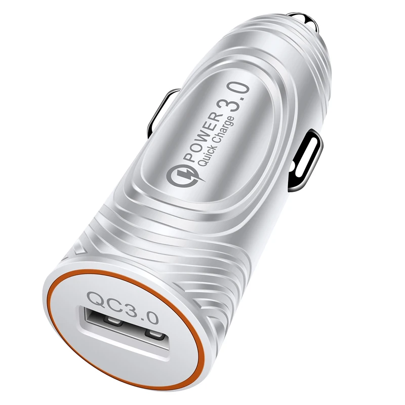 Новинка QC 3,0 USB Автомобильное быстрое зарядное устройство Micro usb type C USB кабель для samsung S6 S7 Edge S8 S9 S10 Plus S10E Note 8 9 - Тип штекера: White