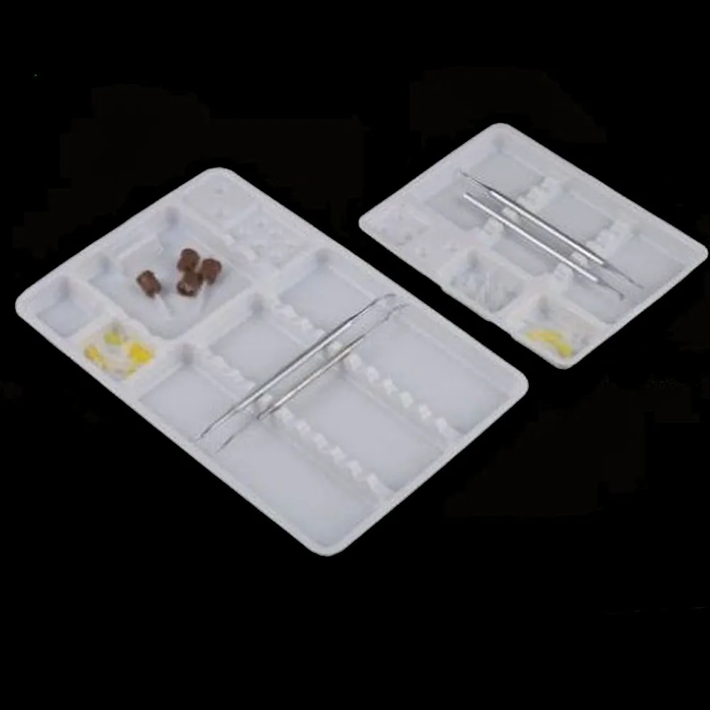 100PCS Dental plastic pallets tray segregated placed 285*186*17CM dental instruments appliances Dental consumable SL408