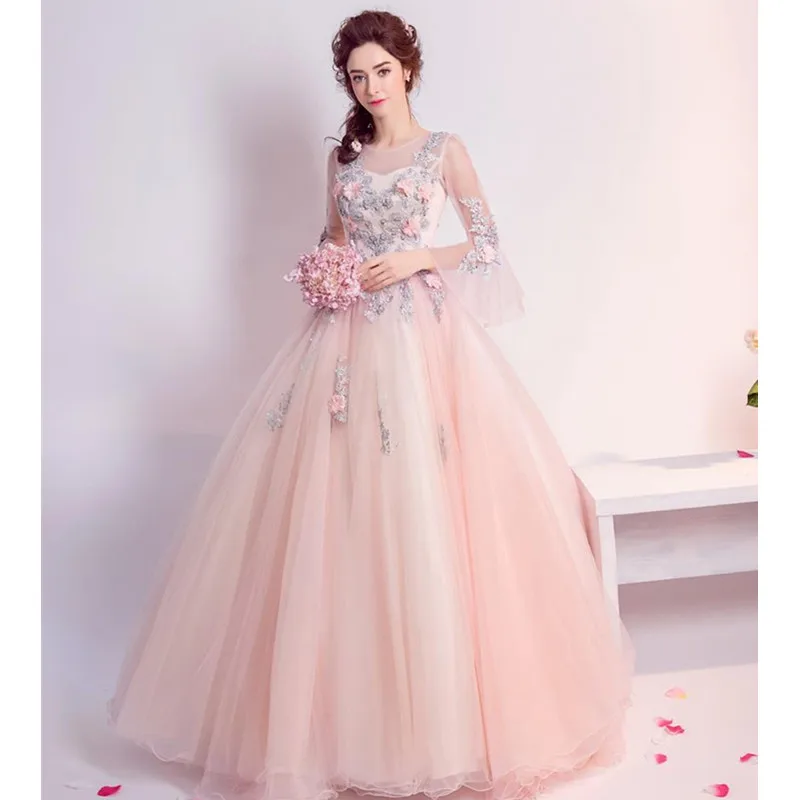 Vestidos Quinceanera 15 Anos бальные Платья пышные платья новое платье для выпускного вечера с аппликацией для вечерние платья с v-образным вырезом Vestido 0025