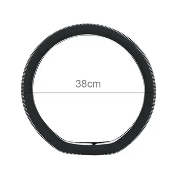 

15 Inch Steering Wheel Cover D-Type Shiny Rhinestone Decor Nice Interior