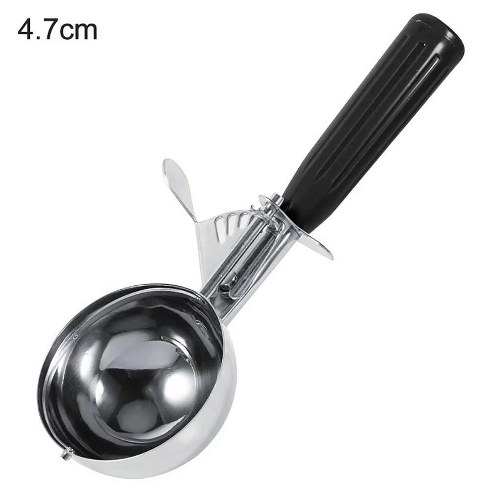 Stainless Steel Ice Cream Scoops with Plastic Handle Fruit Mash Spoon Ice Cream Ball Scoop Ice Cream Spoons Kitchen Tool