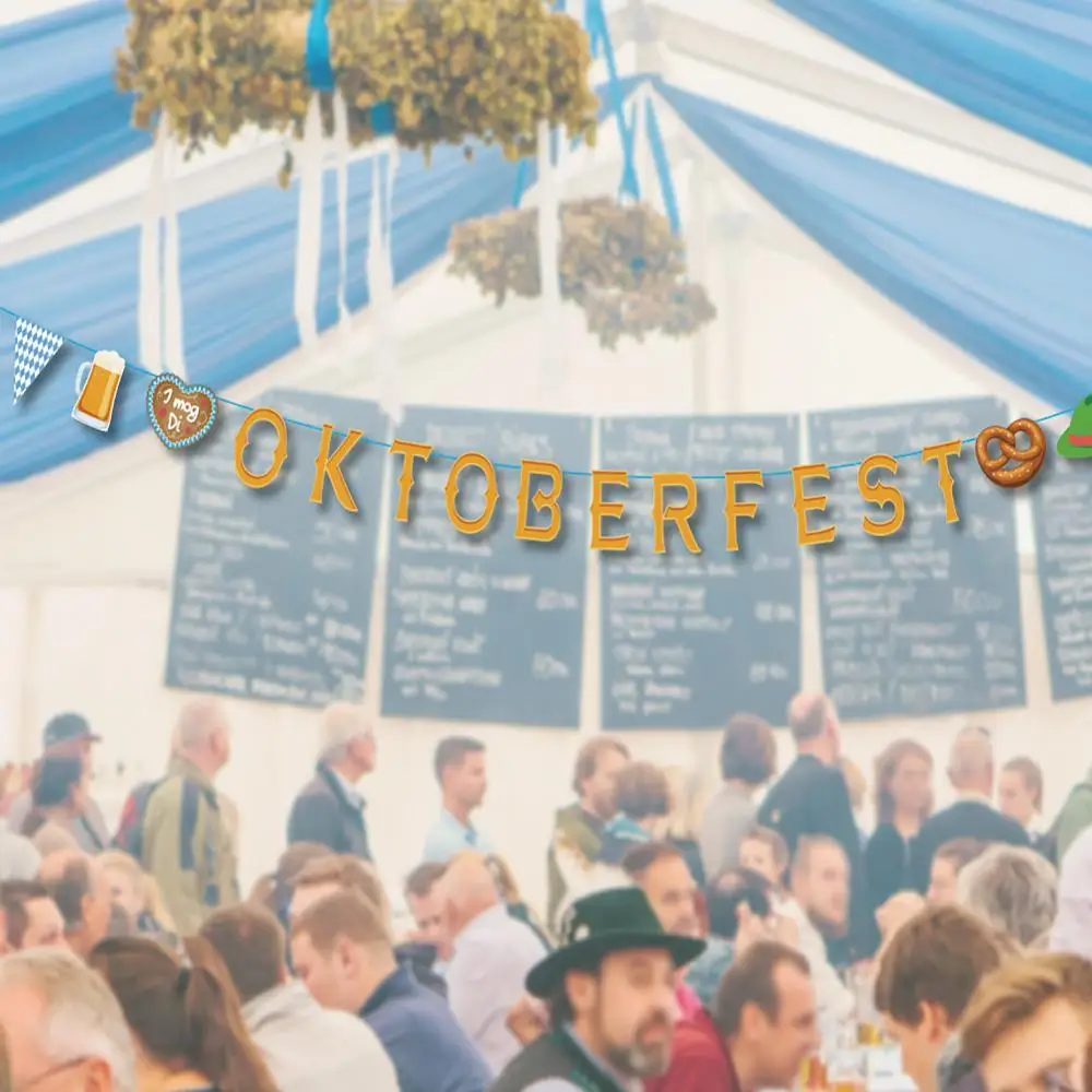 5 м длинный Октоберфест большой плакат гирлянды из флажков Munich Beerfest Octoberfest пивной