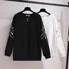 Plus Size Autumn Women's Loose Cotton Pullover Sweatshirt Bust 149cm 5XL 6XL 7XL 8XL 9XL Sequined Long Sleeve Sweatshirt Women ► Photo 1/6