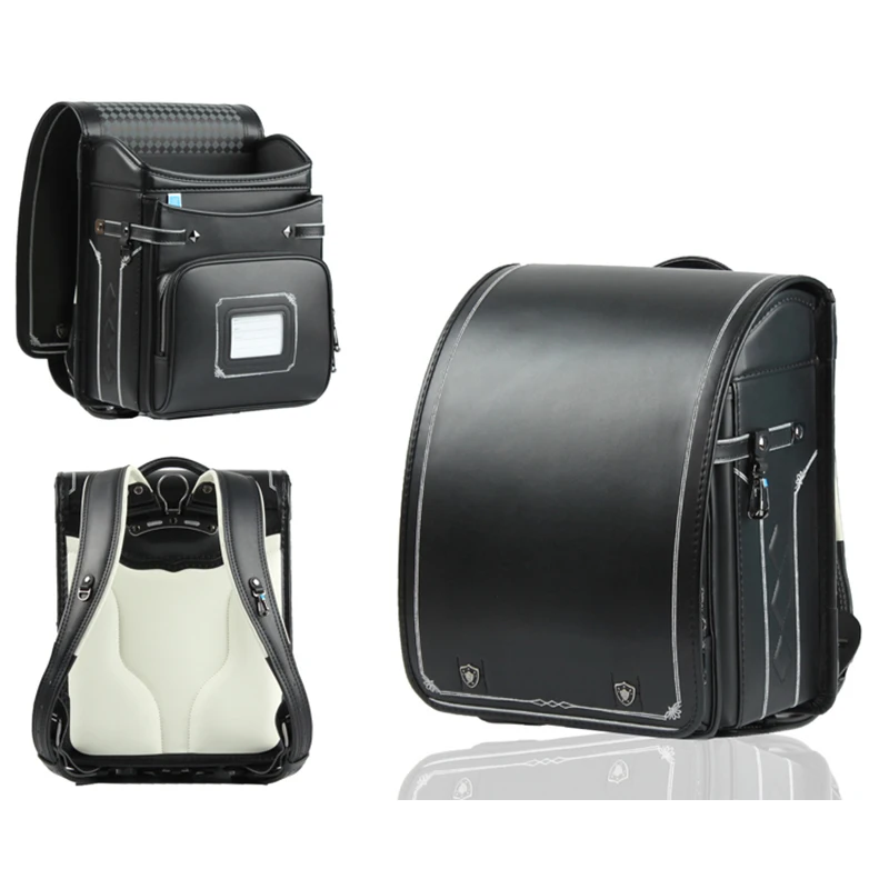 new Japan school bag for boys brand orthopedic backpack high quality PU leather student backpack kids primary school bag