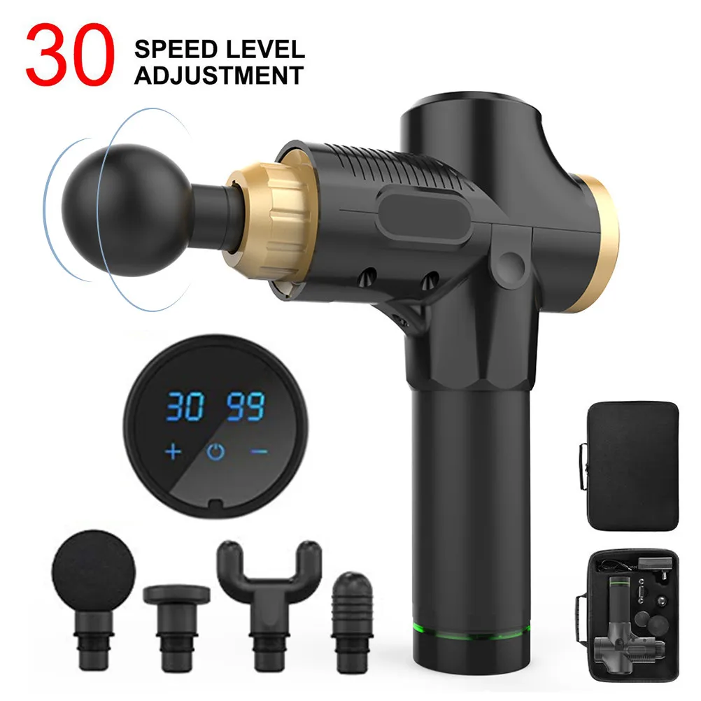 

Massage Gun Percussion Massager Quiet Powerful 4 Massage Heads Provides Full Body Relief For Muscle Ache Pain Tension