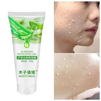

100g Aloe Acid Deep Cleansing Exfoliating Peeling Gel Moisturizes Face Exfoliating Soft Organic Cream Scrub Cleaner