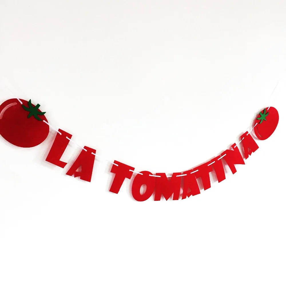 2,9 м Длина нетканый LA TOMATINA Pull флаг баннер томатный узор подвесной флаг реквизит Pull цветы для фестиваля Tomatina