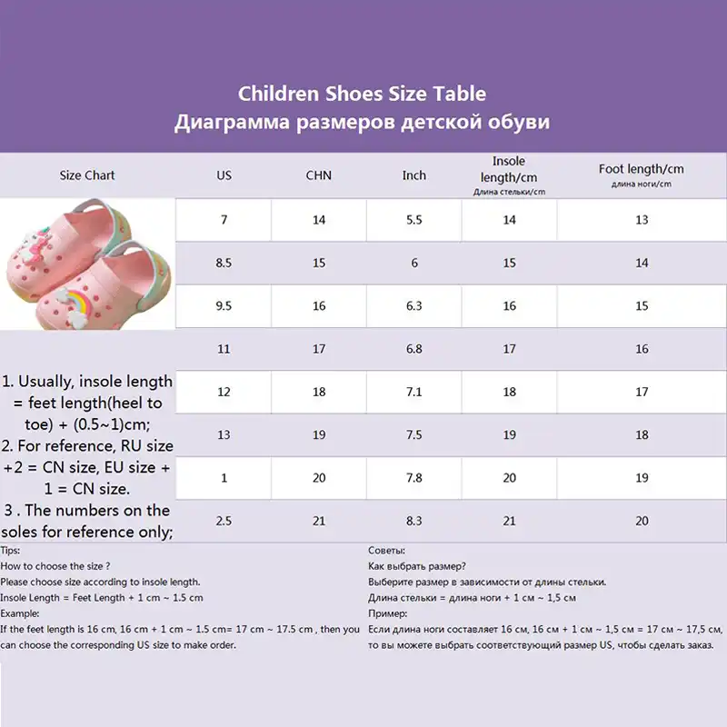 crocs slipper size chart