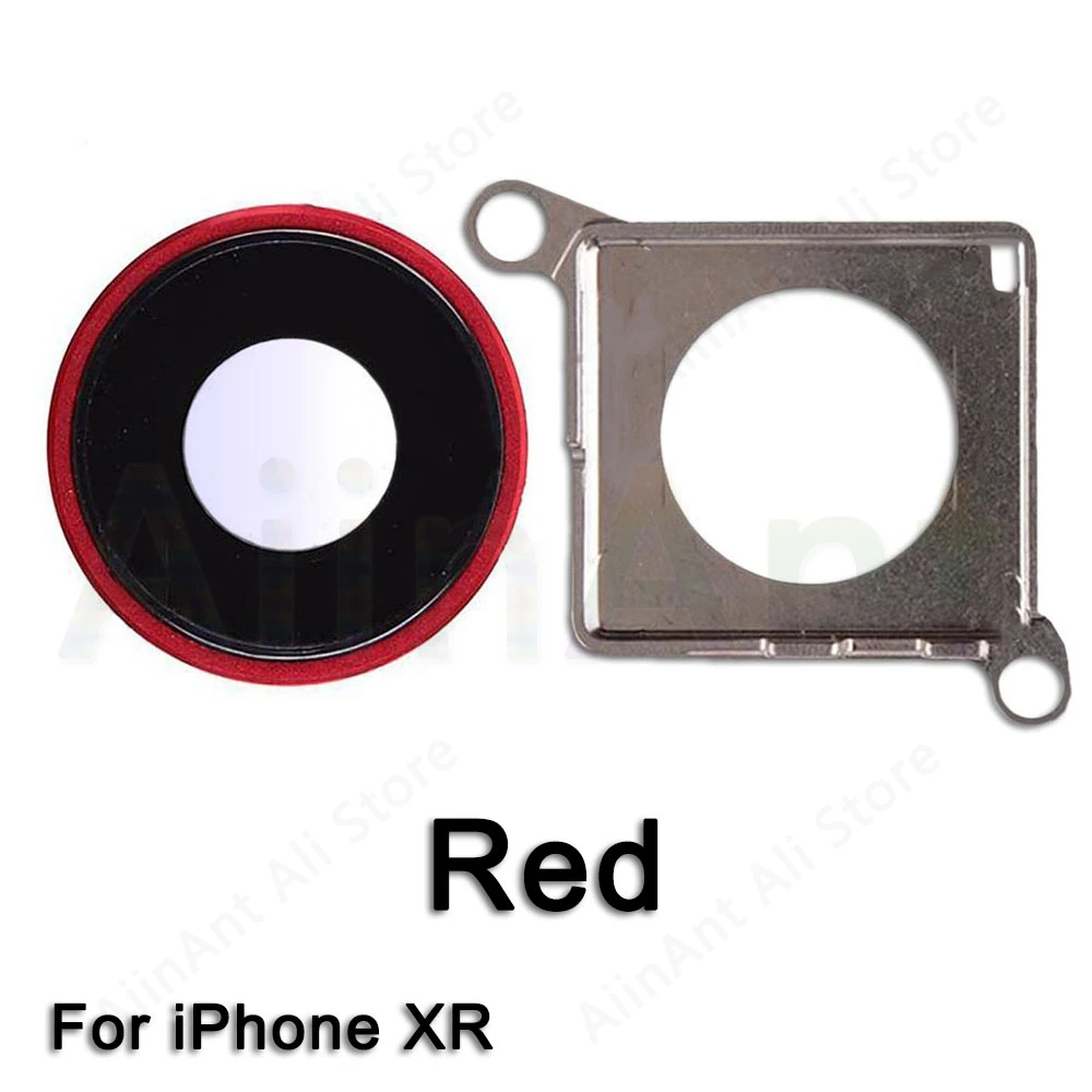 Сапфировый Кристалл задняя камера Стекло кольцо для iPhone X Xs Max XR объектив камеры кольцо Запасные насадки для ремонта - Цвет: XR Red