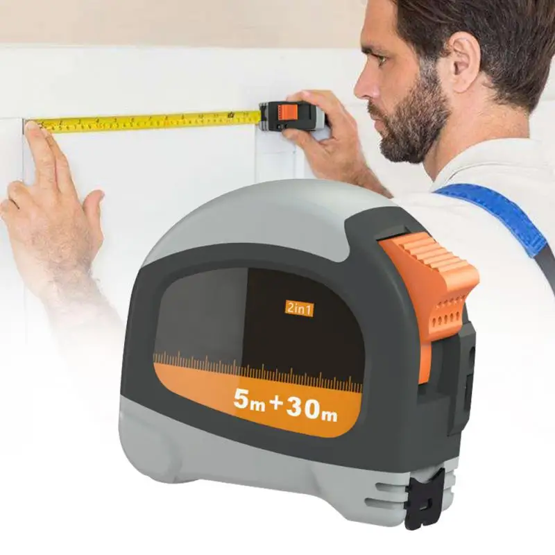 

Waterproof Range Finder Tape Measure Portable Steel Electronic Tool Handhold USB Charging Multifunction High Accuracy Home