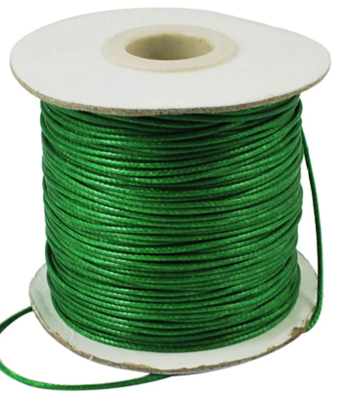Green Pandahall 1,5 мм корейский вощеный полиэфир моток веревки для ожерелья бисерный браслет ювелирное изделие изготовление около 185 ярдов/рулон - Цвет: Green