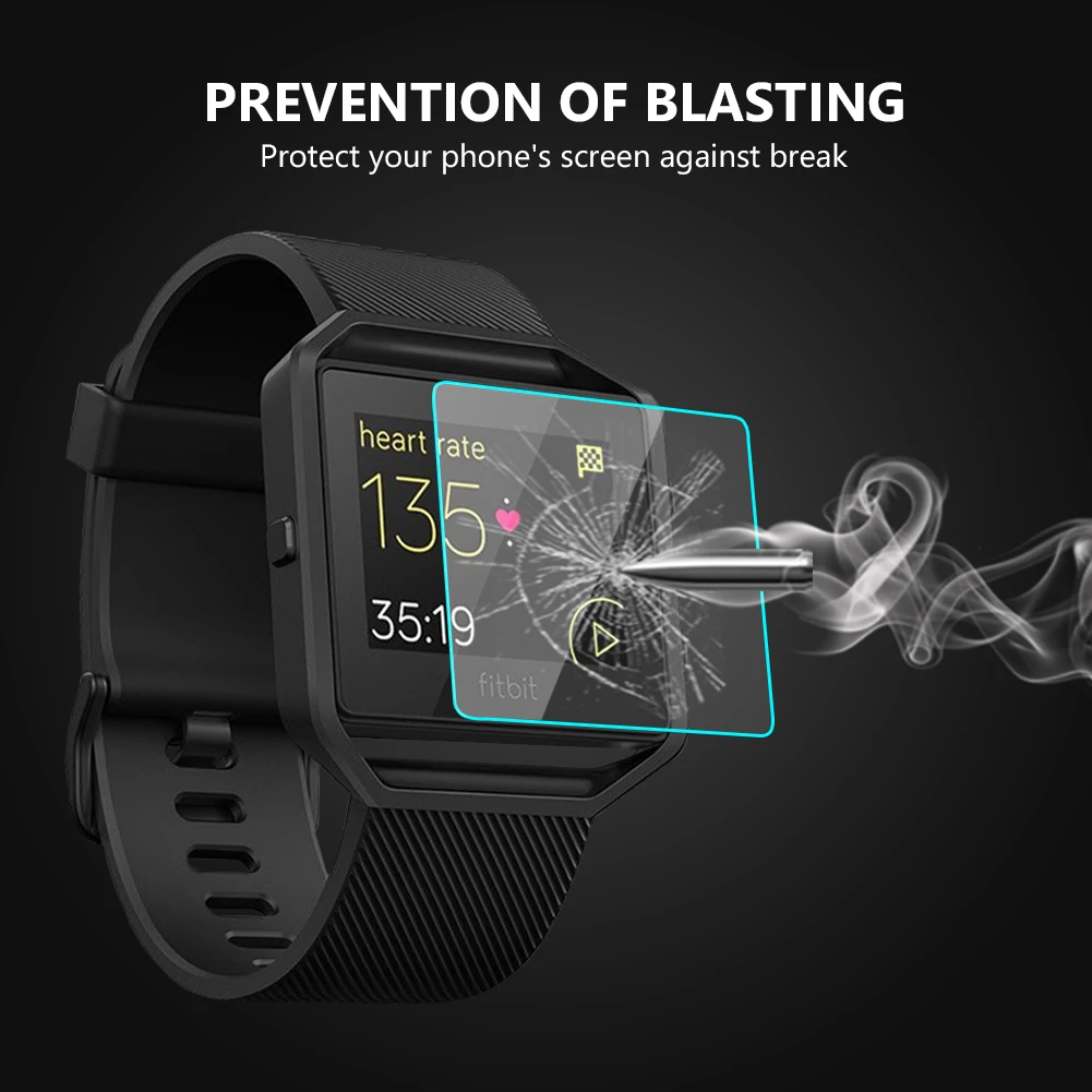 9H Защитная пленка для экрана для Fitbit Blaze 2.5D Smart простая в установке Защитная пленка для стекла для Fitbit Blaze Smart Watch
