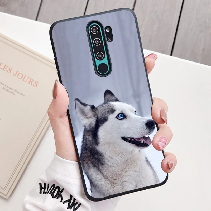 Chó Husky Silicone Ốp Lưng Điện Thoại Redmi Note 9 8 7 Pro S 8T 7A Bao xiaomi leather case Cases For Xiaomi