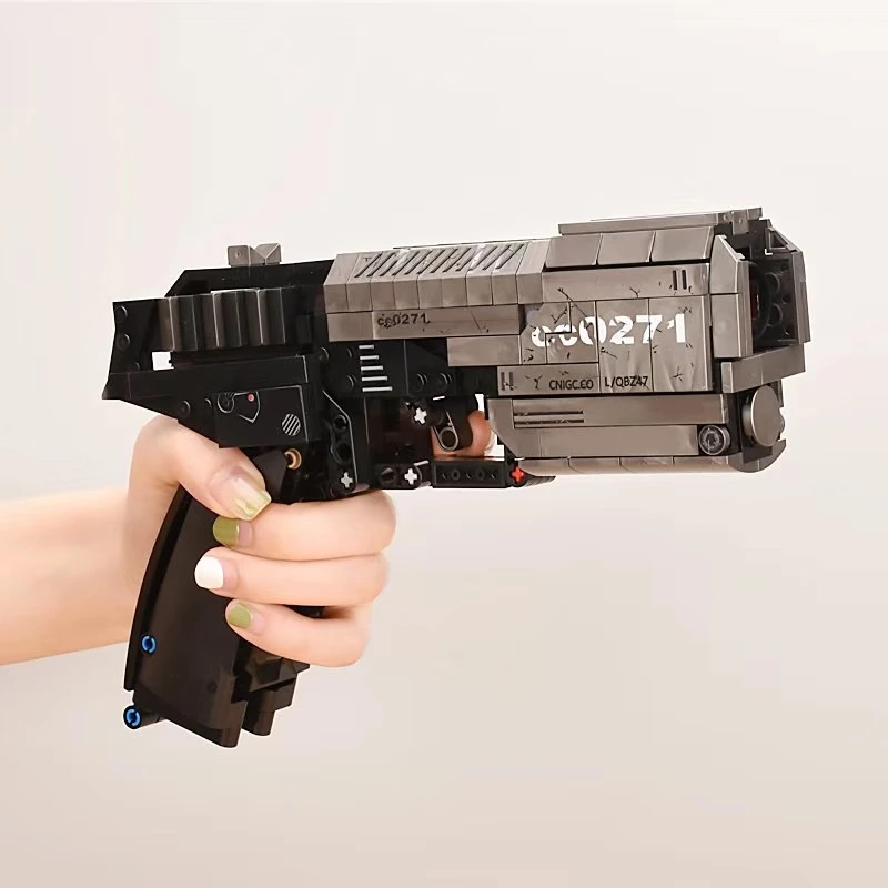 

704301 431Pcs Technic Signal Gun Handgun Pistol Can Fire Bullets DIY Model Educational Building Blocks Toys For Kids Boys Gifts