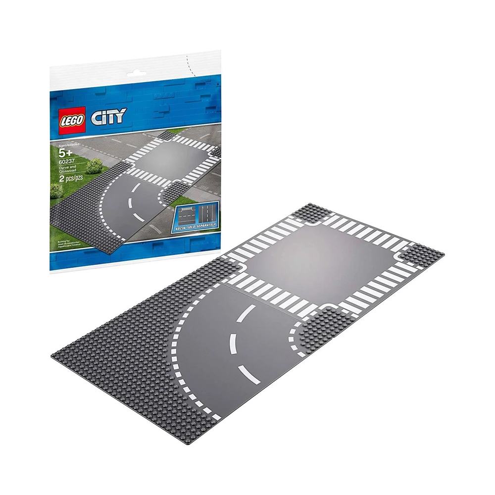 Конструктор LEGO City Supplementary Поворот и перекрёсток 60237 | Игрушки хобби