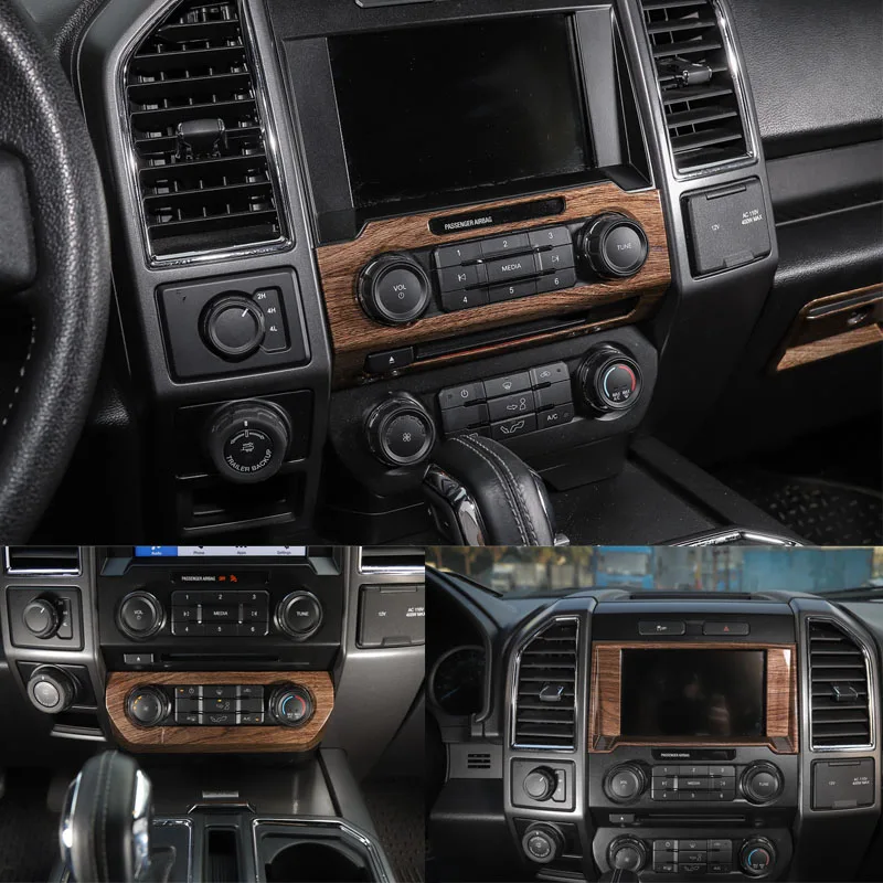 4 шт./компл. внутренняя отделка автомобиля аксессуары для Ford F150+ gps кондиционер объем аварийного света Панель рамка автомобиля Стайлинг