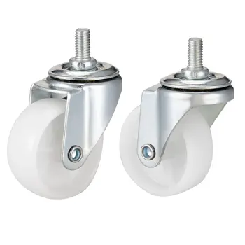 

uxcell 2 Pcs 2 Inch Swivel Caster Wheels PP 360 Degree Threaded Stem Caster Wheel M8 x 15mm 66lb Capacity