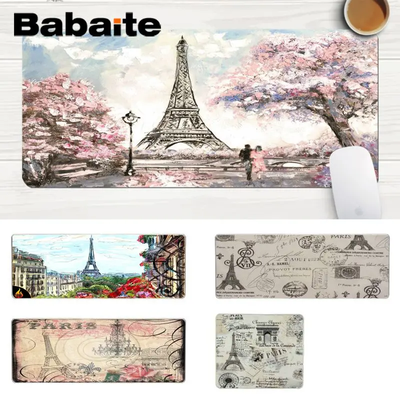 Babaite, новинка, Эйфелева башня, сделай сам, дизайн, игровой с узором, коврик для мыши, большой, Lockedge, коврик для мыши, PC, компьютерный коврик, игровой коврик для мыши
