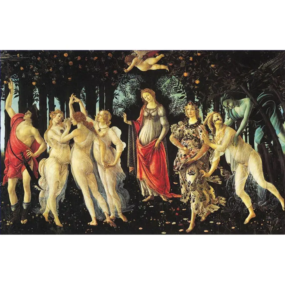 Ручная роспись художественные картины учителей колледжа-Primavera Sandro Botticelli