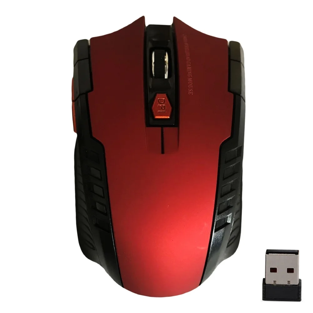 2,4 GHz souris optique sans fil Gamer pour PC ordinateurs портативные устройства nouveau jeu souris sans fil avec rеcepteur USB - Цвет: Красный