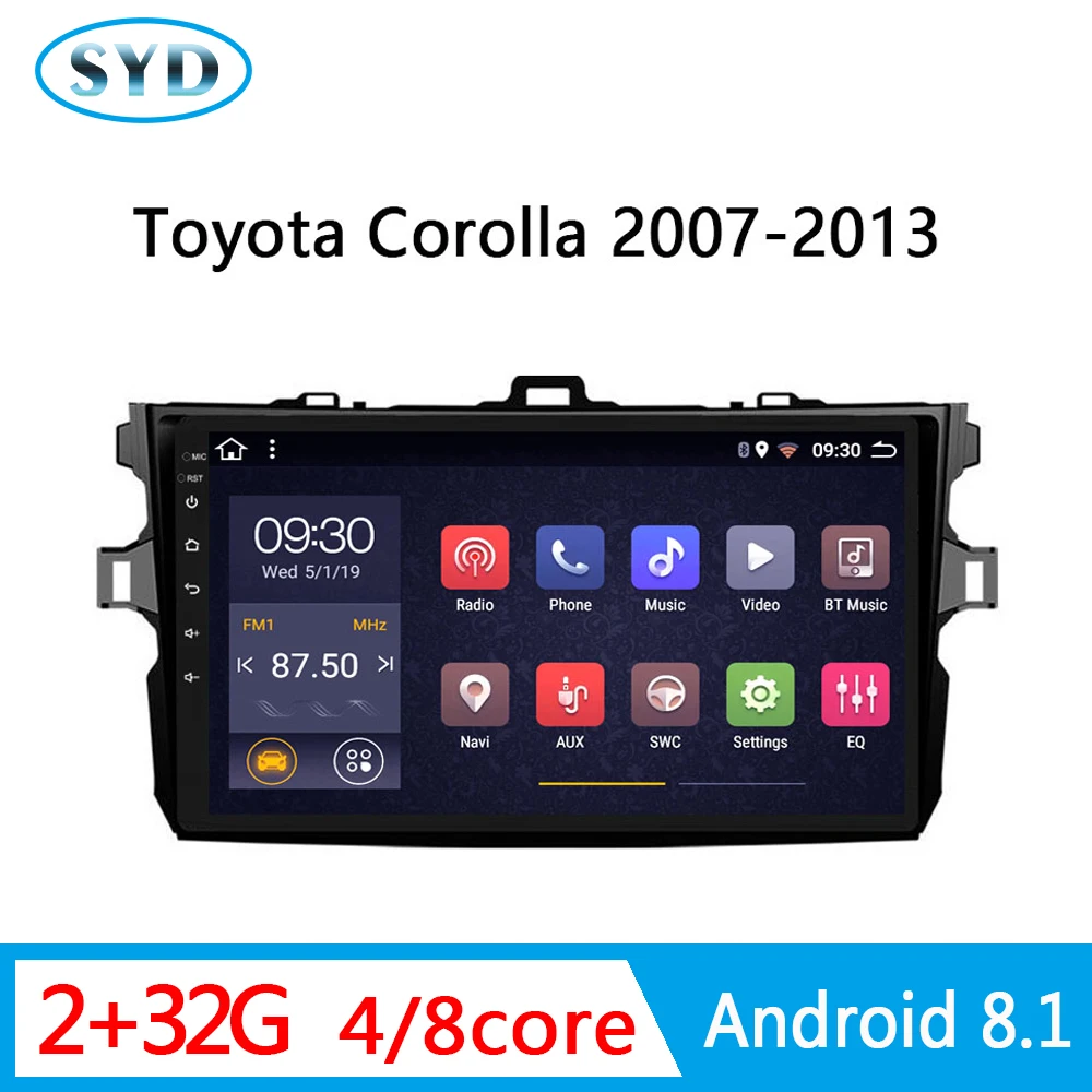 Автомобильное радио для Toyota corolla DVD стерео 2007 2008 2009 2010 2011 Центральный Мультимедиа 1