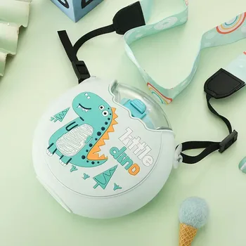 

New Cute Cartoo Donuts Water Bottle for Kids Creative Silicone Portable children cup with Straw student Water Bottles Gift