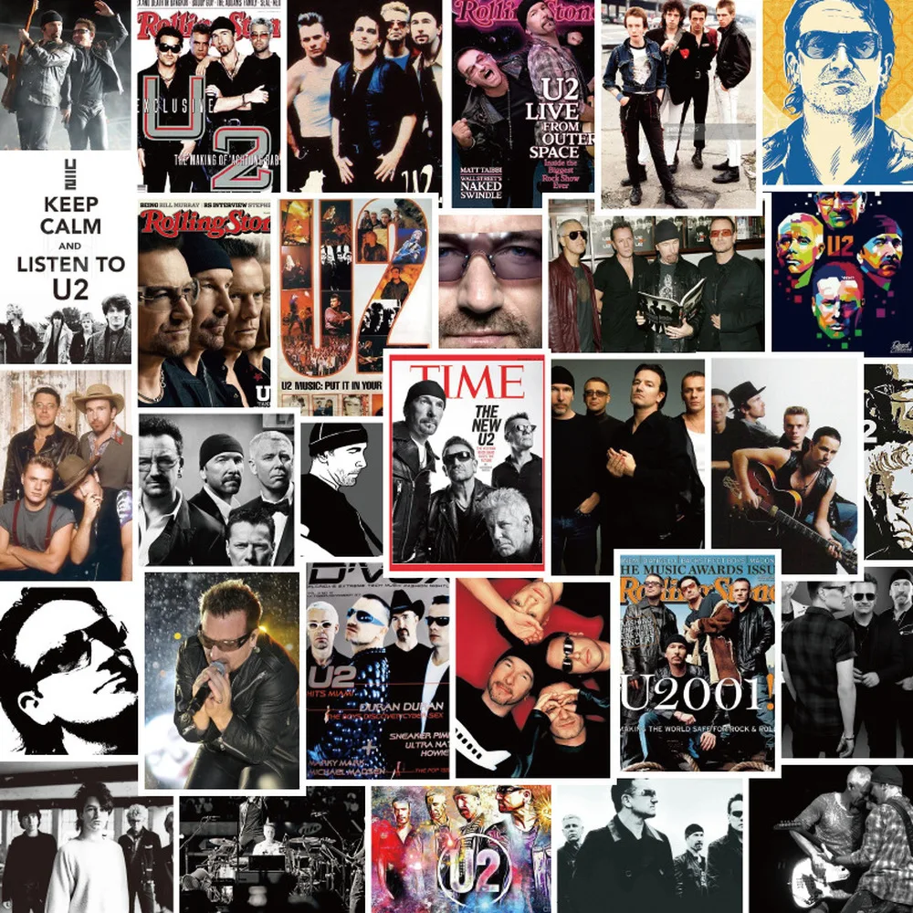30 шт./упак. Популярные певцы U2 граффити наклейки для скейтборда коробка велосипед
