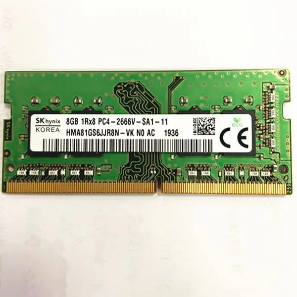 Hma81gs6afr8n-vk Mémoire d'origine Hynix pour ordinateur portable 8 Go PC4-2666 V Ddr4 SODIMM