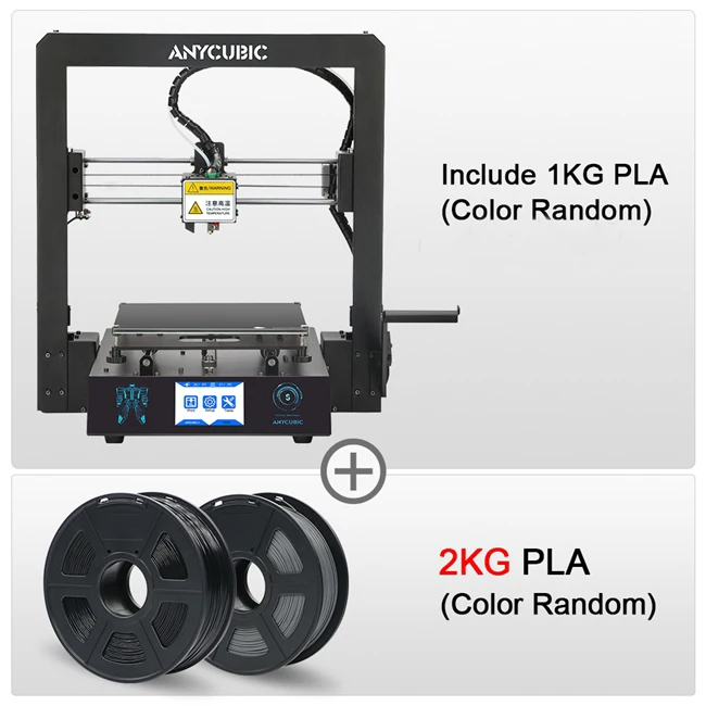 ANYCUBIC Mega-S 3d принтер Модернизированный экструд размера плюс TFT сенсорный экран Настольный FDM дешевый 3d Принтер Комплект impresora 3d drucker - Цвет: Mega-s Add 2KG