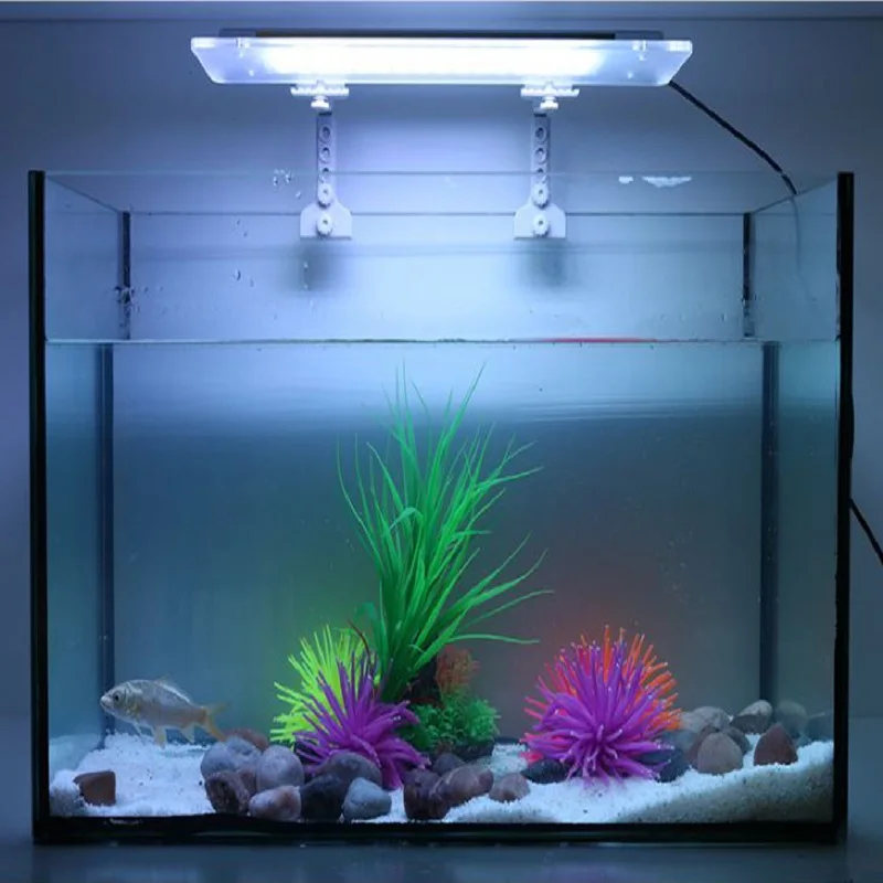 

Aquarium Lights with 2 Installation Methods Flexible Adjustable for Fish Tank Light with Extendable Brackets