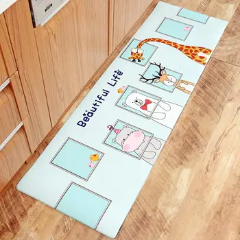 

Anti-Fatigue Mattress Kitchen Mat Floor Mat Soft Waterproofing Comfortable Skid Resistant Giraffe Pattern Leatherwear