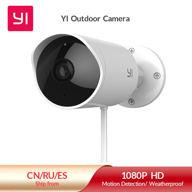 YI Camara Vigilancia Wifi Exterior 1080p, Cámara Impermeable IP65 con  Detección Humana y de Sonido