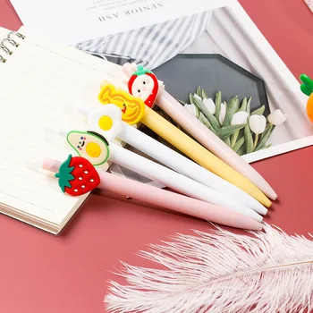

35 pcs/lot Creative Press Gel Pen Cute Student Office Stationery School Water Gel Ink Pen black ink Signature Pen escolar